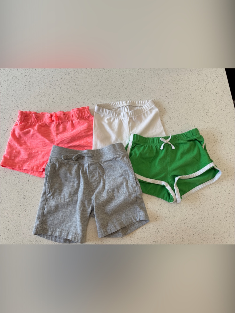 Girls Shorts  Lot - Gray, Pink, White, Green. 3T